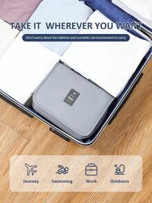 1入掛鉤化妝包,收納袋,浴室收納袋,防水洗漱袋,適用於家庭或旅行洗漱,游泳池洗浴