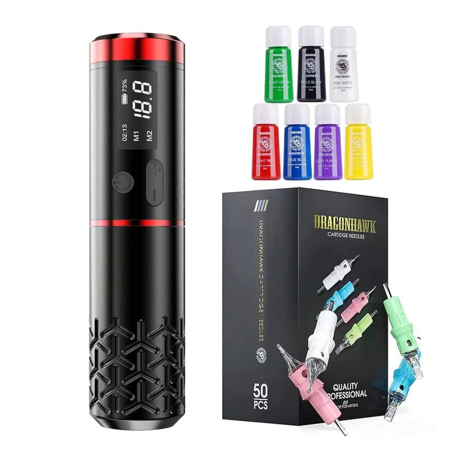 STIGMA Kit Macchina per Tatuaggi Wireless Set Completo per Tatuaggi