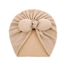 嬰兒頭箍帽,甜蜜可愛的軟彈性蝴蝶結針織帽子帶圍巾保暖,適用於女嬰、學步、新生兒和小孩