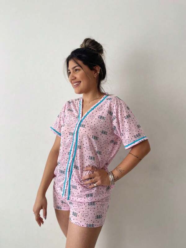 CONJUNTO PIJAMA AMERICANO ESTAMPADO