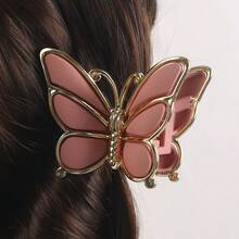 3入組蝴蝶形髮夾，髮夾，匙形夾發夾，日常使用，髮型造型配件