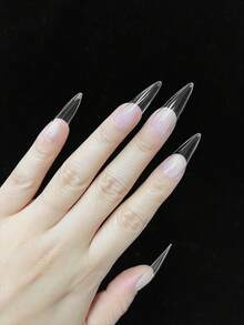 240 Piezas/set Consejos De Uñas Transparentes Y Puntiagudos En Caja - transparente - Ver 6