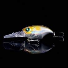 HENGJIA 1入組曳光餌釣魚餌7.5cm 11g狼鱸鯉魚人工硬餌，岩石深潛0.5-3M魚型蟲遊泳無唇曳光餌長距離浮動拋擲釣魚餌，釣魚裝備 - 金色 - 查看 4