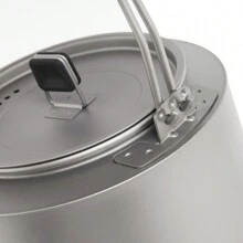 Widesea Camping Kettle Titanium Ultralight Outdoor Pot Tableware Coffee Water Teapot Anti-Heat Handle Hiking Picnic Cookware
