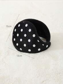 耳罩，新设计，冬季户外保暖耳罩，适合男孩和女孩，大尺寸，波尔卡圆点图案，冬季耳罩，耳罩，适合寒冷天气