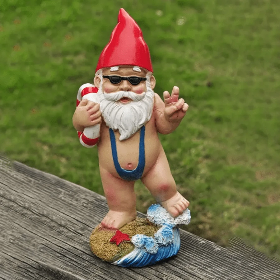 有趣花園小矮人樹脂裝飾物適用於家庭&辦公室裝飾雕像手工藝