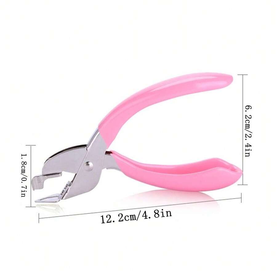 1pc Dụng cụ đóng gáy sách văn phòng mini di động Máy tháo ghim Dụng cụ văn phòng phẩm Dụng cụ tháo đinh Dụng cụ tháo ghim - Hồng - Xem 1