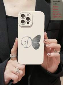 適用於蘋果三星華為小米蝴蝶軟殼TPU塗裝手機保護殼 - 彩色 - 查看 1