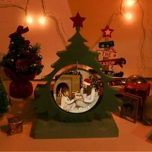 1pc DIY Epoxy Mould Christmas Tree Family Photo Frame Ornament Display Mold Candle Handmade Soap - White - View 9