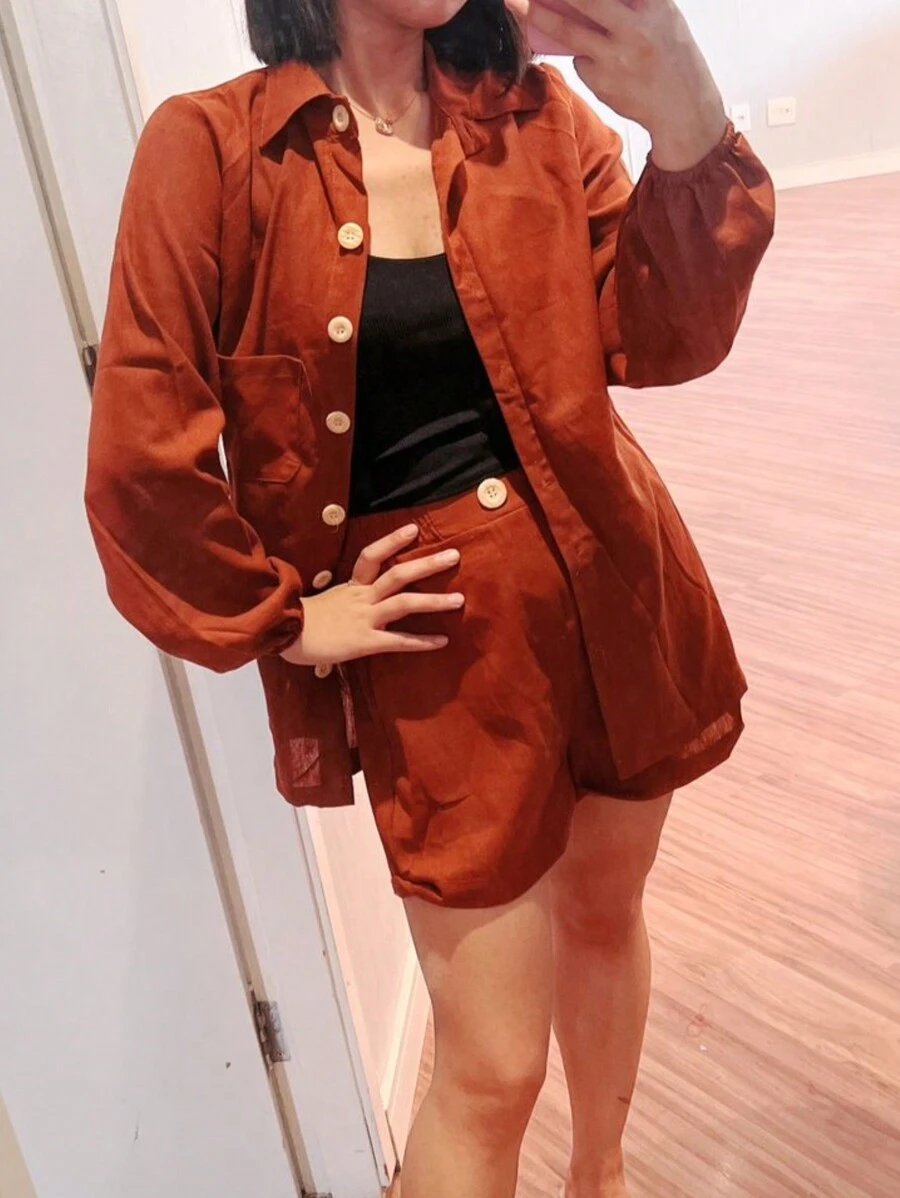 Women Two-piece Outfits - Bronze - View 1