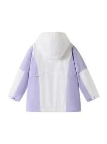 Annil 青少年女孩外套，冬季風衣，戶外健行健行風防防水帽兜外套