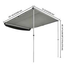 LAGarden Yescom Car Side Awning Rooftop Pull Out Tent Shelter PU2000mm UV50+ Shade SUV Outdoor Camping Travel - Grey - View 9