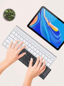 1pc Korean Matte Black And White Keyboard Stickers - Black and White - View 3