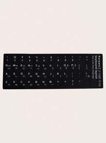 1pc Korean Matte Black And White Keyboard Stickers - Black and White - View 2