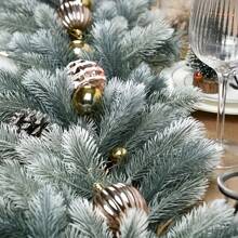 1pc  Christmas PE Leaf Encrypted Christmas Rattan,Christmas Home Decoration Luxury Fake Pine Rattan Hanging Ornament For Living Room Indoor,Atmosphere Decorations, Home Decoration, Outdoor Decoration - Army Green - View 6