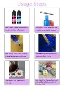 10ml/Bottle Epoxy Resin Pigments 24 Colors Candle Dye Colorant DIY Soy Wax Beeswax Aromath Soap Colorant Handmade Craft Making Supplies