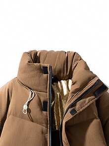 男士石墨烯加厚工作戶外保暖外套，防風外套 - 棕色 - 查看 3