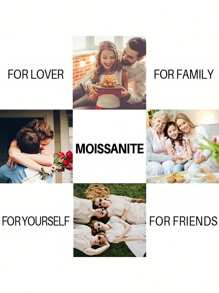 1 件 1 克拉莫桑鑽項鍊 925 純銀女士吊墜鎖骨鏈珠寶裝飾母親節情人節求婚訂婚結婚紀念日生日禮物帶證書 - 1克拉 - 查看 9