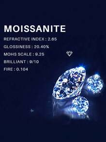 1 件 1 克拉莫桑鑽項鍊 925 純銀女士吊墜鎖骨鏈珠寶裝飾母親節情人節求婚訂婚結婚紀念日生日禮物帶證書 - 1克拉 - 查看 7