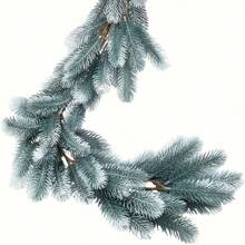 1pc  Christmas PE Leaf Encrypted Christmas Rattan,Christmas Home Decoration Luxury Fake Pine Rattan Hanging Ornament For Living Room Indoor,Atmosphere Decorations, Home Decoration, Outdoor Decoration - Army Green - View 4