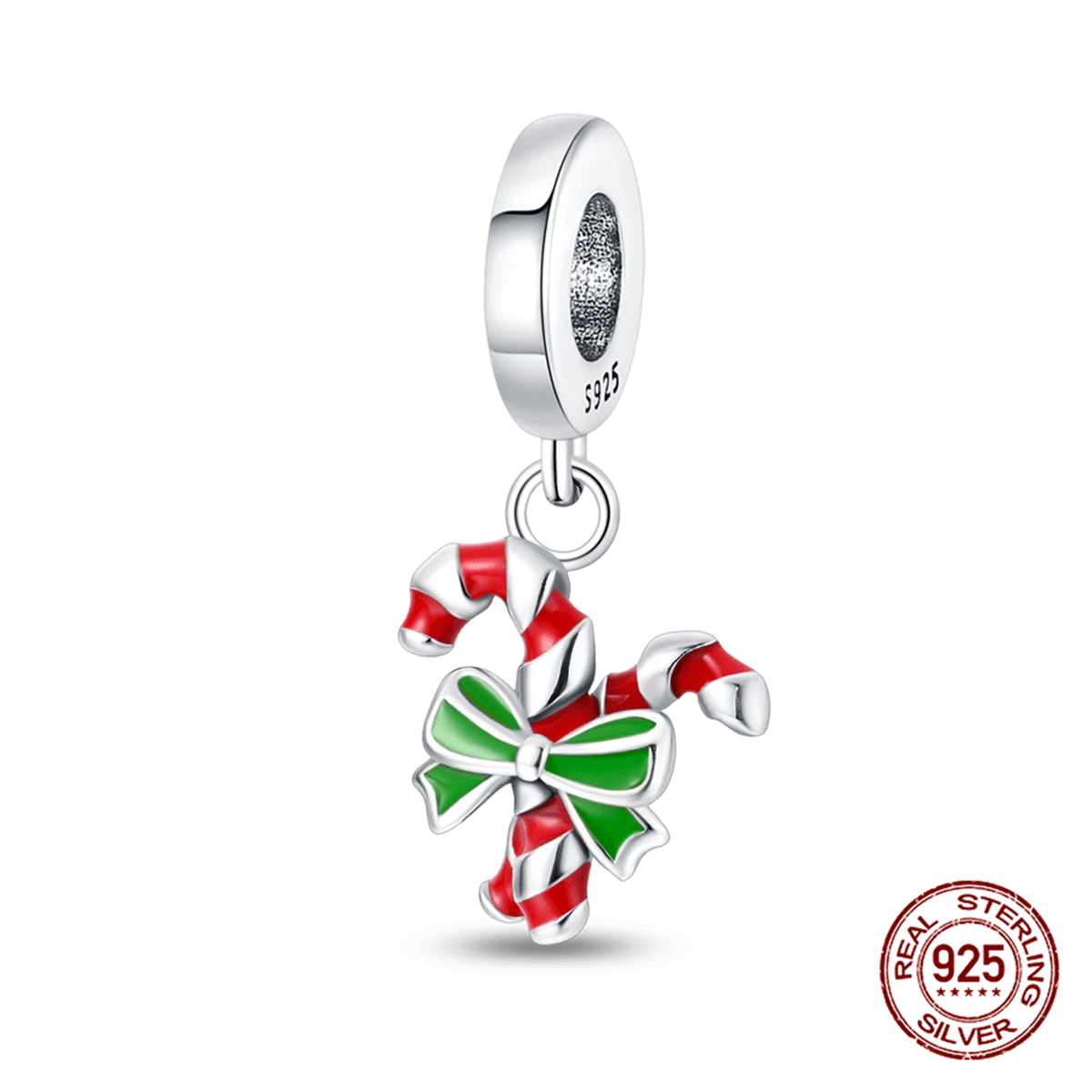 1pc Cute Cane Shaped Customized Festival Pendant - Apricot - View 1