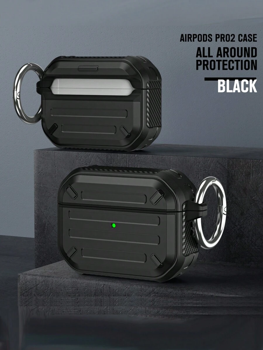 AirPods Case Cover, Air Pod Case for Women Men Protective Shockproof iPod Cover with Keychain Compatible with Apple AirPods 2nd 1st Generation Charging Case 2&1 - Gold - View 1