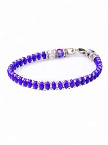 Pulsera Ilde de Yemaya Arroz Yoruba Protección - Azul - Ver 1