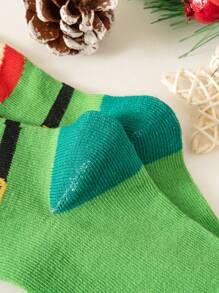 Năm Của Giáng sinh Loạt Trẻ em Vớ , Giáng sinh Phải có Hoạt hình In Vớ giữa bắp chân - Nhiều màu - Xem 6