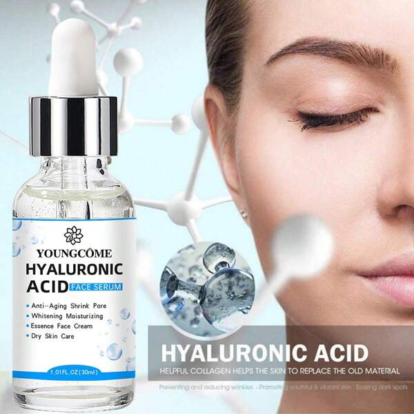 30ml Hyaluronic Acid Facial Essence, Deep Repair, Moisturizing, Water Replenishing, Face Skin Care Essence, 1pc