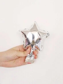 20/50/100入組小型5吋星形氣球,銀色和淺藍色鋁箔氣球,鋁箔氣球女性女孩情人節生日婚禮求婚新娘單身派對裝飾,嬰兒淋浴派對花蛋糕裝飾,訂婚派對裝飾,周年慶祝用品