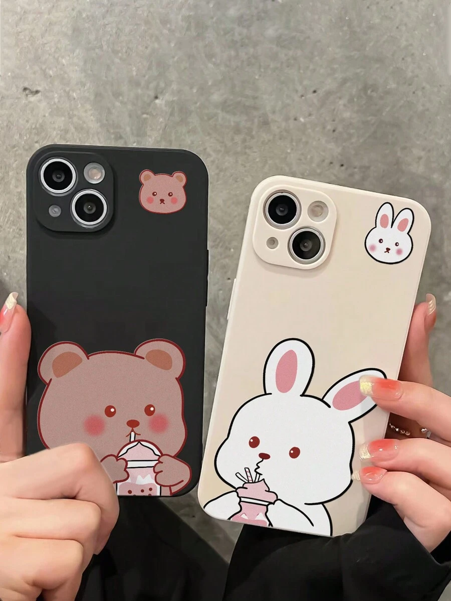 2 chiếc ốp lưng điện thoại vẽ tranh hoạt hình với các đường cắt chính xác, tương thích với các dòng iPhone, dòng Samsung, dòng Xiaomi và Redmi - Nhiều màu - Xem 1