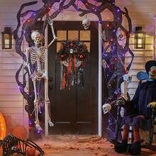 紫色和橙色仙女灯串，50 个 LED 室内/室外家庭花园派对装饰 3aa 电池供电铜线 LED 圣诞装饰灯串小夜灯