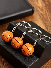1 件篮球设计包饰篮球钥匙扣，适合运动迷迷你篮球钥匙扣，腕带，适合汽车，背包，钱包，包配件，单肩包，斜挎包，手提包，手提包，派对，节日礼物，生日，情人节，时尚，适合青少年女孩，女士，大学生，老师