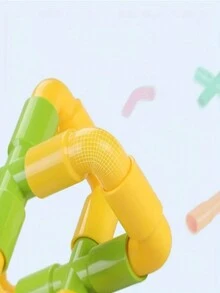 1bag Random Color DIY Assembling Toy,Montessori Water Pipe Building Blocks Toy,SuitableBirthday Gifts, Party Favors, Christmas Stocking Stuffers - Multicolor - View 3