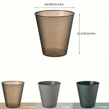 Transparent Garbage Can, Light Luxury Household Kitchen, Bedroom, Toilet, Office, Living Room Large Capacity Garbage Can With Simple Creativity And `ins Style`, Suitable For Home And Office - Army Green - View 4
