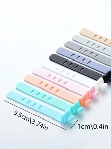 5入組混搭顏色硅膠束帶,可整理耳機、充電器和數據線,易於存放和使用,混合線纜整理夾,充電器線管理,硅膠線纜管理員,鼠標耳機支架,數據線收納帶,隨機顏色旅行配件 - 彩色 - 查看 12