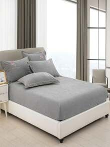 New Arrivals A-Grade Soft And Skin-Friendly 150g Twill Warm Skin Cloud Satin Bedding Set (3pcs) - grey - View 1