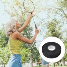 球拍握把膠帶,球拍握把整理帶,網球羽毛球曲棍球球拍握把膠帶,防滑超薄包膠帶,25米 - 黑色 - 查看 5