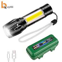 Mini Lampara Led Táctica Recargable Linterna Mano Militar BUYTITI SD-561 - Negro - Ver 7
