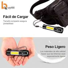Mini Lampara Led Táctica Recargable Linterna Mano Militar BUYTITI SD-561 - Negro - Ver 5