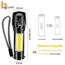 Mini Lampara Led Táctica Recargable Linterna Mano Militar BUYTITI SD-561 - Negro - Ver 3