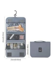 1入掛鉤化妝包,收納袋,浴室收納袋,防水洗漱袋,適用於家庭或旅行洗漱,游泳池洗浴