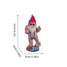 有趣花園小矮人樹脂裝飾物適用於家庭&辦公室裝飾雕像手工藝