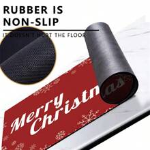 (christmas Snowflake) Christmas Kitchen Mat, Home Kitchen Runner Rug With Water Absorption And Non-slip Function - Red and White - View 5