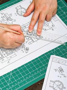 9x12英寸/a4尺寸藝術自愈式pvc割紙墊縫紉墊,3層加厚割紙墊,自愈旋轉可反兩用防滑工藝切割板,刀片桌面保護切割板,適用於手工藝、織物、拼布、紙張切割、diy、手冊製作、模型製作、織物精確的剪貼藝術專案 - 墨綠色 - 查看 7