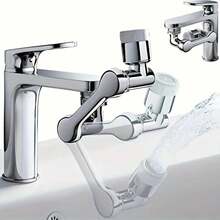 360 Degree Rotatable Faucet - Silver - View 5
