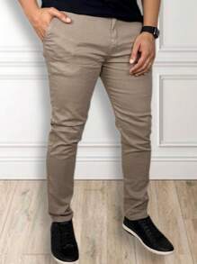Men Pants - Khaki - View 2