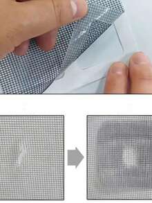 5 Pieces Self-adhesive Window Screen Repair Tape 3.94x3.94 Inches - Silver - View 3