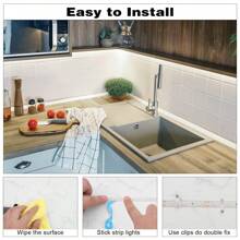 1 pieza Tira de luz LED blanca USB, con 60 LED/metro, no impermeable, tira de luz LED flexible, adecuada para retroiluminación de TV, computadora y cocina