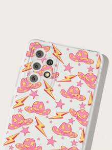 1pc Western Style Printed Phone Case Compatible With IPhone/Samsung - Multicolor - View 5